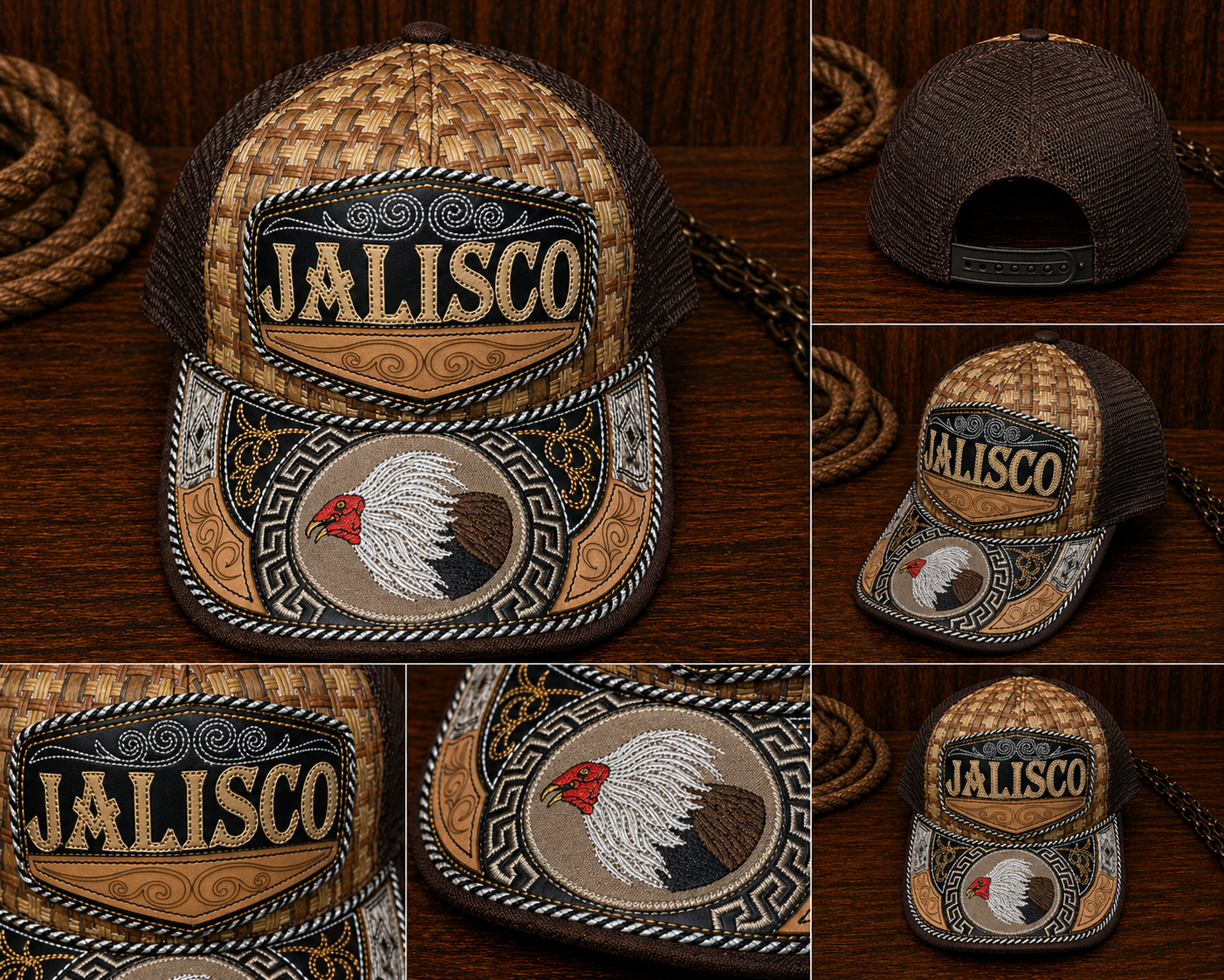 Jalisco Rooster Hat — Brown