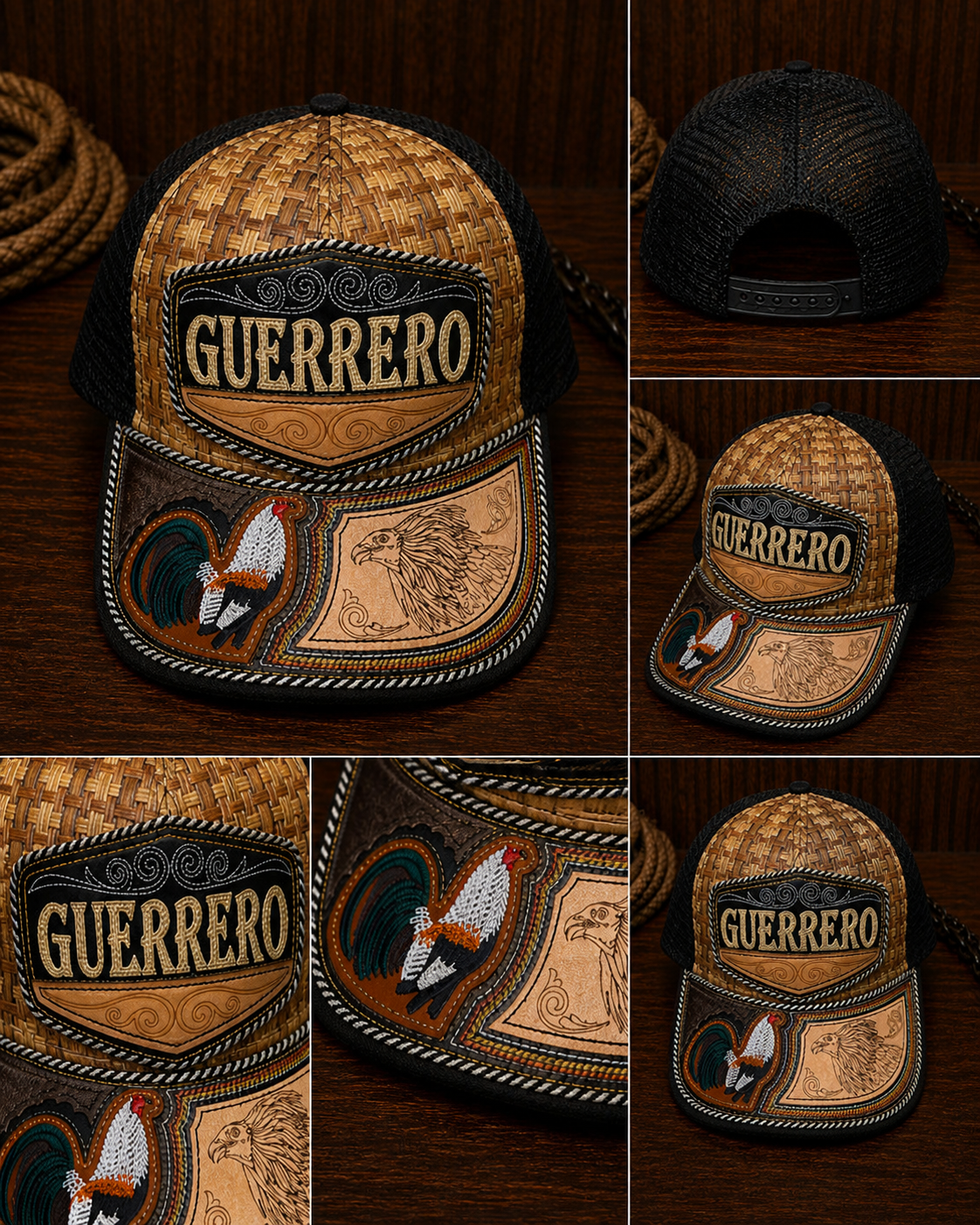 Guerrero Rooster Hat — Black